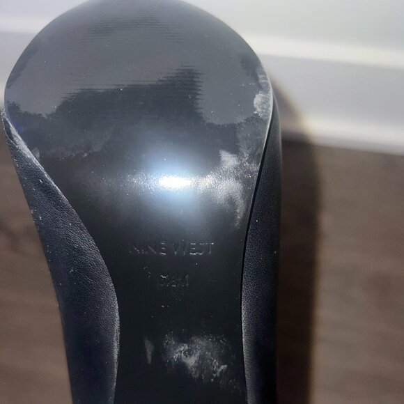 Nine West Danie Black Leather Dress Booties - Picture 11 of 12